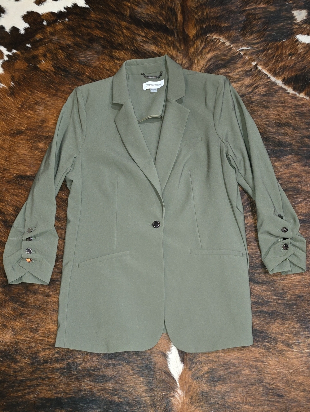 Calvin Klein Olive Green Women's Blazer